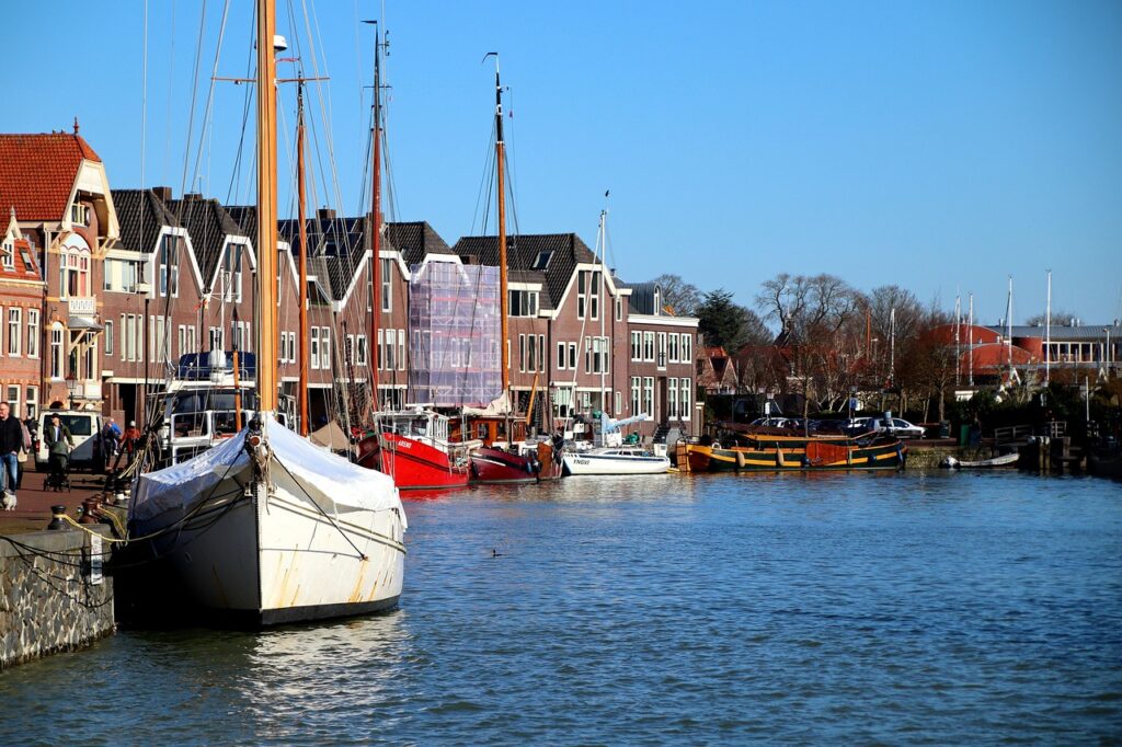 port, city, hoorn, netherlands, canal, holland, harbor, old town, quay, north sea